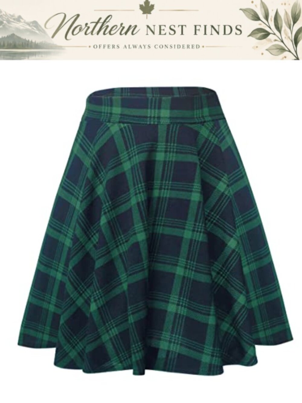 Women's High Waisted Midi Skirt Stretchy Flared A-Line Casual Office Skirt